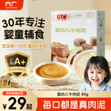 方广肉泥婴幼儿童辅食果泥6个月以上 高铁牛肉泥80g