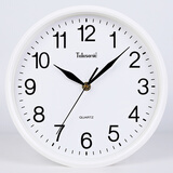 天王星天王星居家客厅挂钟简约时尚卧室时钟餐厅会议室现代大气家用钟表 10英寸白色（直径25.5厘米）