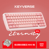 KEYVERSE ET65有线RGB电竞磁轴游戏键盘铝合金无畏契约吃鸡打瓦CS 电竞磁轴键盘竞技版（盈盈粉）-磁玉MAX