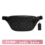 蔻驰（COACH）男包 Warren拉链开合男士胸包腰包 CJ707 黑色 QBO4G