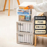 天马抽屉收纳盒抽屉式收纳箱宿舍衣柜杂物整理箱Fits组合式抽屉柜 F330【33*47*21.5cm】卡其色 1个装