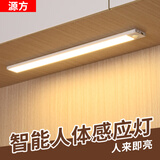 源方 人体感应灯LED充电式免布线氛围鞋衣柜灯酒厨柜灯粘吸工作夜灯60CM
