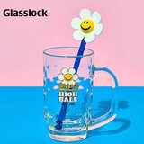 Glasslock&wigglewiggle联名玻璃杯女生水杯高颜值创意卡通杯赠搅拌棒410ml
