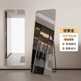 密林穿衣镜落地全身镜挂门服装店试衣镜简约家用壁挂镜 金色边155*45