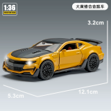卡威（KIV）合金小汽车玩具玩具车儿童1-3岁赛车汽车模型吉普车越野车玩具 大黄蜂-黄色-声光款