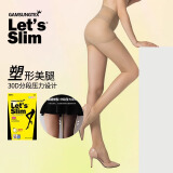 Let's slim丝袜女性感夏季连裤袜子韩国美腿塑形防勾丝压力袜薄长高筒袜30D 30D肤色（商家全国仓） 1双