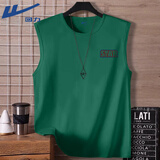 回力（Warrior）美式背心男夏季纯棉无袖运动健身砍袖宽松复古潮牌青少年篮球上衣