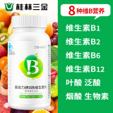 三金大健康桂林三金多种维生素B族片补充维b族vb1b2b3b5b6b12生物素b7叶酸b9 【大瓶装100天量】100片