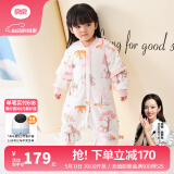 良良（liangliang）婴儿睡袋夏季空调房防踢被宝宝纯棉可拆袖儿童睡袋 雨林粉·秋冬款【适合15-20℃】 M（建议身高70-85cm）