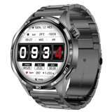 2025年新款watch新款gt5 pro智能手表男gt4监测血压健康运动手环 GT5pro黑盘黑色钢带 配硅胶表带