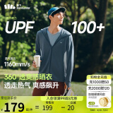 蕉下（beneunder）防晒衣男薄外套防紫外线透气户外钓鱼休闲高弹夏AS105深蓝灰L