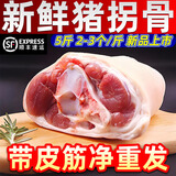 鲜器猪拐骨带皮带筋猪脚圈小蹄膀猪拐肘 新鲜农家散养顺丰  2-3个/斤 净重5斤猪拐骨