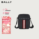BALLY巴利【限时折扣】男包单肩包腰包黑色红白条纹6240275 礼物