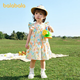 巴拉巴拉宝宝连衣裙婴儿裙子儿童公主裙女童夏装2025甜美时尚208225111005