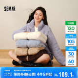 森马（Semir）外套女插肩袖珊瑚绒仿羊羔毛2024冬季立领宽松夹克109724108003