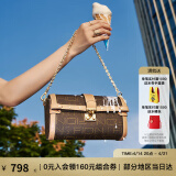 菲安妮（FION）波士顿包锁扣女士包包斜挎包时尚单肩包生日礼物