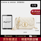 CinvaiKrose包包女包2025年新款斜挎包女士单肩链条包生日七夕情人节礼物 白色-【大号】 CK轻奢风高档实用品牌女包