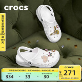 卡骆驰crocs洞洞鞋贝雅男鞋女鞋轻便耐磨一脚蹬拖鞋休闲鞋|10126 白-100 39 (240mm)