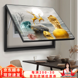 良品大师电表箱装饰画免打孔现代简约配电箱遮挡壁画客厅挂画闸盒开关墙画 逐鹿金石 60*40遮挡50*30带液压款