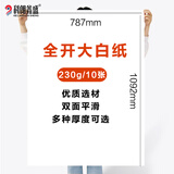 科朗鑫盛全开白色大张学生手工diy手撕绘画包书纸卡纸贴墙纸培训会议白板纸海报纸大白纸A0全开 230g10张