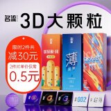 名流避孕套超薄玻尿酸安全套套狼牙颗粒螺纹不射空气72只男女计生用品
