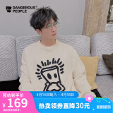 Dangerous people薛之谦dsp托头纸袋人套头毛衣宽松慵懒情侣针织衫 白色 XL