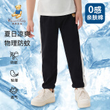 Classic Teddy童装儿童裤子男女童防蚊裤纯棉运动休闲裤薄款灯笼裤 黑色 110 