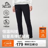 伯希和（Pelliot）户外抓绒裤男女春季摇粒绒保暖休闲卫裤长裤124311238黑XXL