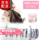 倾欣女士发圈高弹耐用头绳不伤发发绳女生毛巾圈宽边扎头发皮筋 【清爽浅蓝12件套】盒装 强拉不断