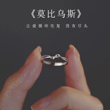 BJYLS999足银满天星戒指女小众设计感轻奢食指戒素圈磨砂纯银尾戒礼物 环绕款（标刻足银999）