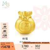 周生生黄金转运珠福袋足金情侣手串不含红绳手链89197C定价