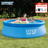 INTEX 28106家庭充气儿童玩具游泳池 大型加厚加高别墅养鱼池244*61cm 
