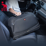 爱华仕拉杆箱包女男旅行箱旅行包行李登机箱大容量拉杆袋可扩展变大变小 黑色拉链