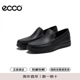 爱步（ECCO）乐福鞋男 莫卡辛休闲牛皮鞋 轻巧莫克540514 01001黑色 43 