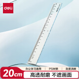 得力（deli）[超级爆款]得力(deli)20cm办公通用直尺 考研高考中考测量绘图尺子 办公用品 开学文具