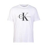 Calvin Klein 卡尔文·克莱恩 CK T恤男 短袖男款夏款休闲圆领上衣打底衫 白色 （JDBS） M （建议70-80kg）