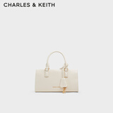 CHARLES&KEITHkerry单肩包简约挂饰手提斜挎包女生日女神节礼物CK2-30271481 Cream奶白色 小包