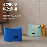 好尔折叠凳子塑料小凳子便携演唱会马扎手提塑料凳迷你纸片小板凳绿色