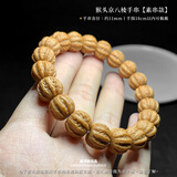 藏鸿阁 猴头雕刻京八棱手串正圆矮桩粗筋小核桃雕刻单圈文玩男女士手串 猴头雕刻丨京八棱12mm