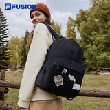 FILA FUSION斐乐潮牌背包情侣2025春夏双肩包女包包学生书包电脑包男