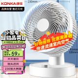 康佳（KONKA）空气循环扇家用风扇台式电风扇轻音节能涡轮对流换气扇机械电扇可摇头小风扇空调伴侣KF-XH2012S