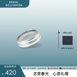 丹尼尔惠灵顿（DanielWellington）dw戒指女首饰绸缎白银色情侣对戒生日礼物送女友W00400050