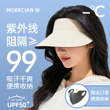 牧尔西防晒帽女遮阳帽空顶帽夏户外运动跑步防紫外线可折叠无痕太阳帽子