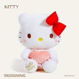 尚绒坊 正版Hello Kitty玩偶凯蒂猫毛绒玩具KT猫公仔送女生女孩生日礼物 桃心款12寸/35cm 正版HelloKitty