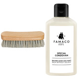 FAMACO 法国马臀皮护理油皮革滋润鞋乳工装马丁靴保养油植鞣革红翼鞋油 无色保养油（125ml）+马毛刷