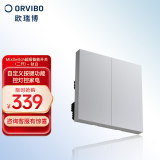 欧瑞博Switch智能开关语音遥控面板联动触摸式86开关(开关须有零线) 智能开关/二开/【钛白】