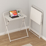 舒福思折叠书桌电脑桌家用简易办公写字学习桌成人卧室床头小桌子折叠桌 S码60cm 全白色_免安装