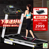 Reebok锐步跑步机家庭用减震款小型折叠电动降噪走步机TRD GT40白色款|7寸液晶屏|120kg承重