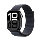 Apple Watch Series 10 智能手表46毫米亮黑色铝金属表壳浓墨色回环式表带【GPS】
