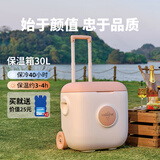 冰大师车载保温箱30L 户外露营食品冷藏箱商用摆摊冷饮烧烤保鲜箱带拉杆